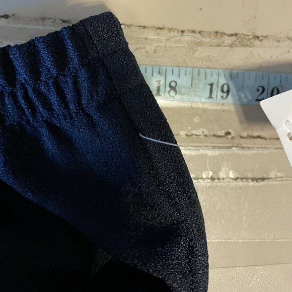 NWT PERIWINKLE TEXTURED NAVY BLUE PULL-ON ELASTIC WAIST PANTS 16 - Picture 5 of 8
